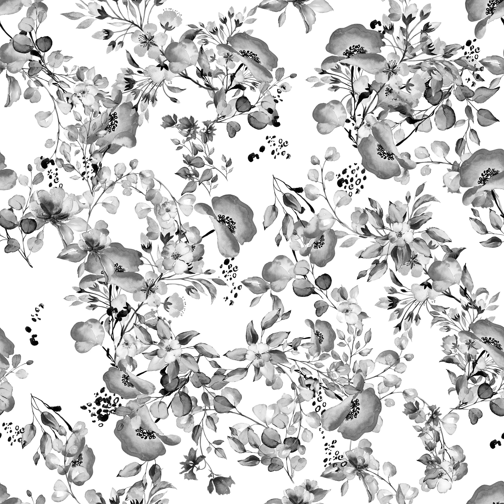 Midnight Flower Wallpaper - 4 FT H X 25.3 FT W LUXE P&S
