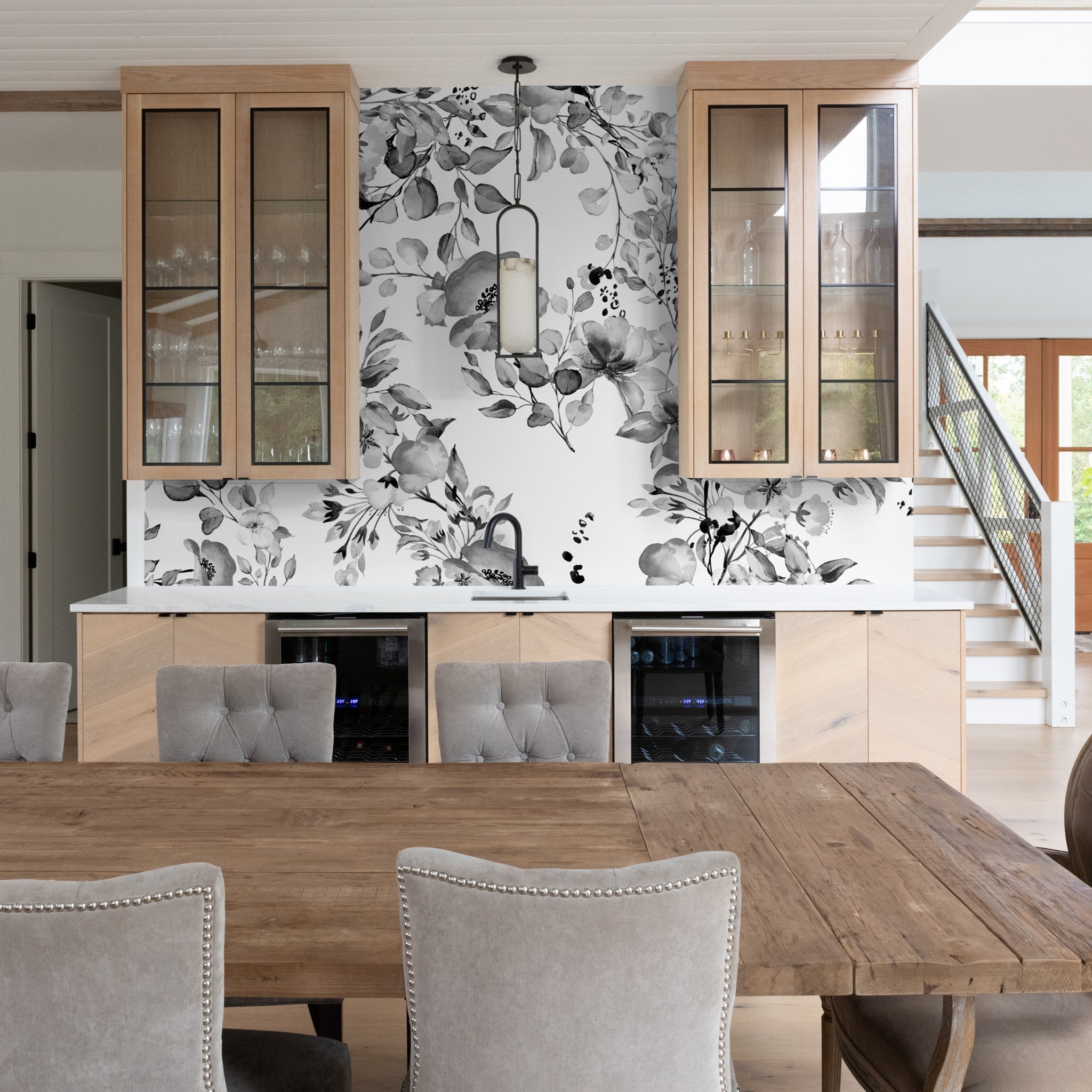 Midnight Flower Wallpaper - 4 FT H X 25.3 FT W LUXE P&S