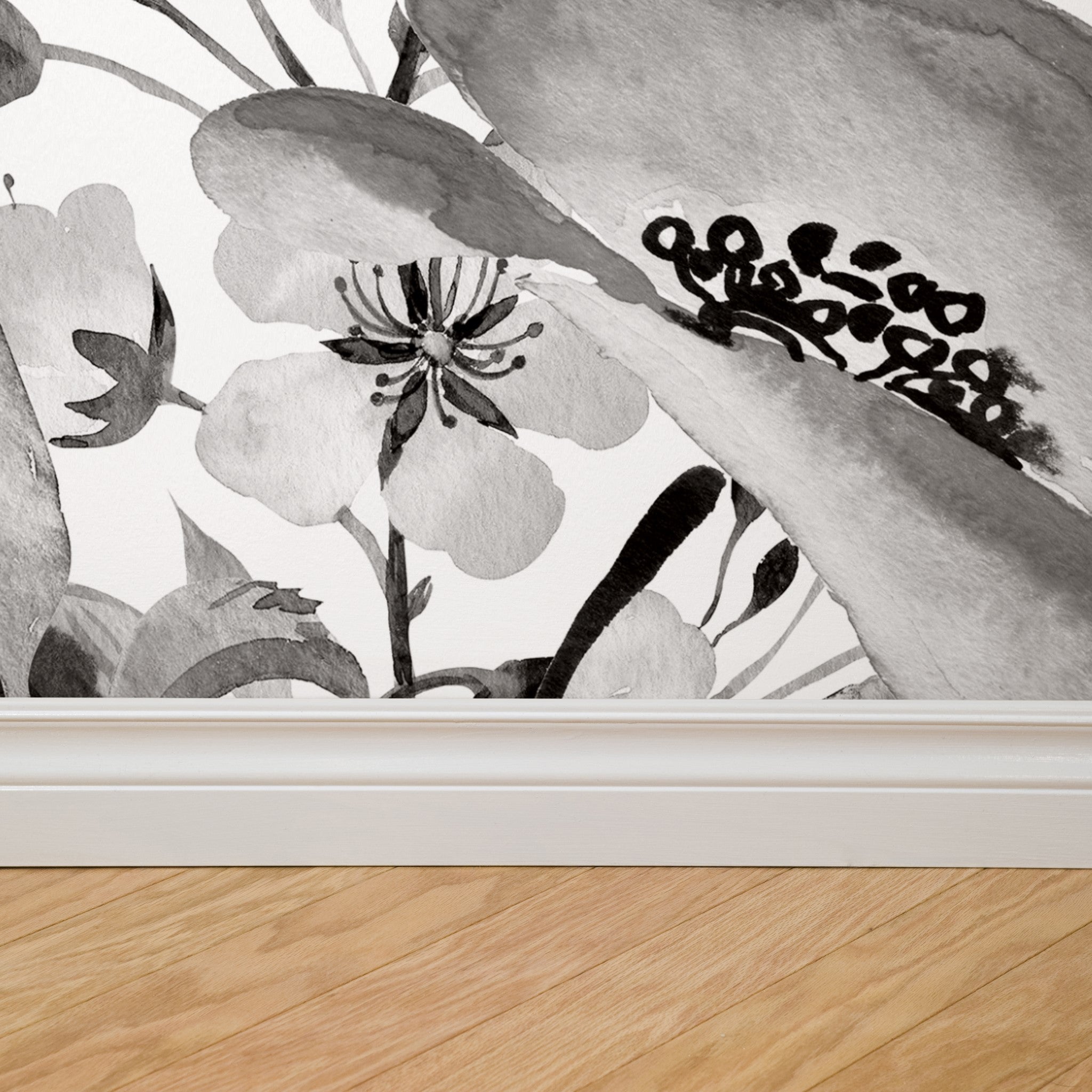 Midnight Flower Wallpaper - 4 FT H X 25.3 FT W LUXE P&S